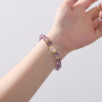 Auspicious Purple Aura-Beaded Bracelet