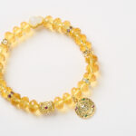Golden Glow in Motion-Beaded Bracelet