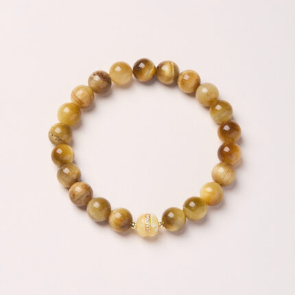 Golden Tiger’s Eye Elegance-Beaded Bracelet