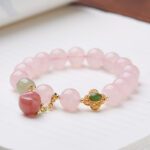 Pink Sakura Whispers-Beaded Bracelet