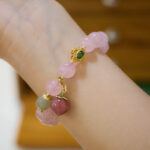 Pink Sakura Whispers-Beaded Bracelet