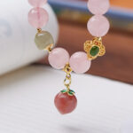 Pink Sakura Whispers-Beaded Bracelet