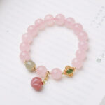 Pink Sakura Whispers-Beaded Bracelet