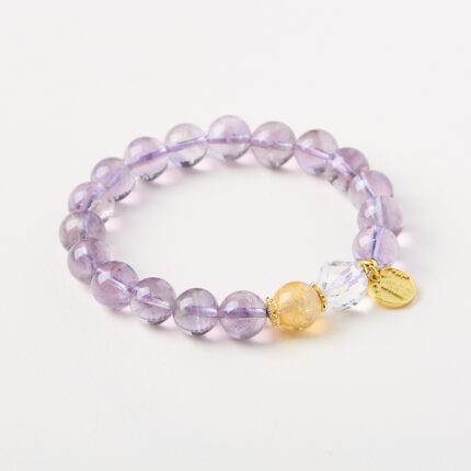 Radiant Purple Glow-Beaded Bracelet