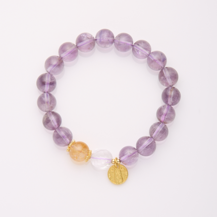 Radiant Purple Glow-Beaded Bracelet