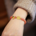 Red Jade Fortune-Beaded Bracelet