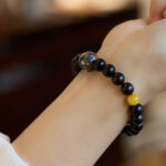 Rhythmic Fire & Sandalwood-Beaded Bracelet