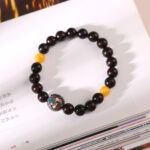 Rhythmic Fire & Sandalwood-Beaded Bracelet