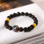 Rhythmic Fire & Sandalwood-Beaded Bracelet
