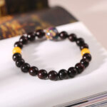 Rhythmic Fire & Sandalwood-Beaded Bracelet