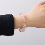 Rose Quartz Romance-Beaded Bracelet