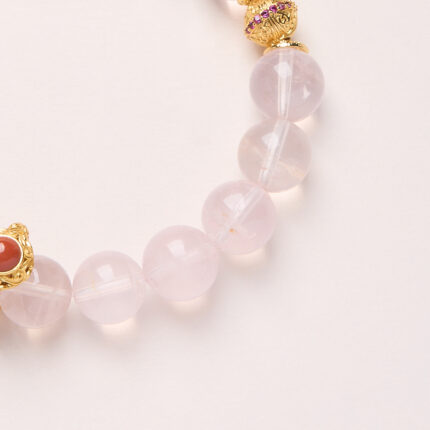 Rose Quartz Romance-Beaded Bracelet
