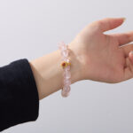 Rose Quartz Romance-Beaded Bracelet