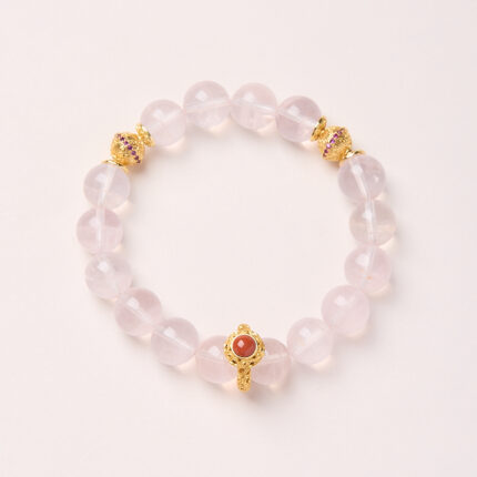 Rose Quartz Romance-Beaded Bracelet