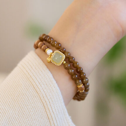 Sweet Jade & Auspicious Blessings-Beaded Bracelet