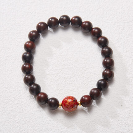 Zitan Radiance – Red-Beaded Bracelet