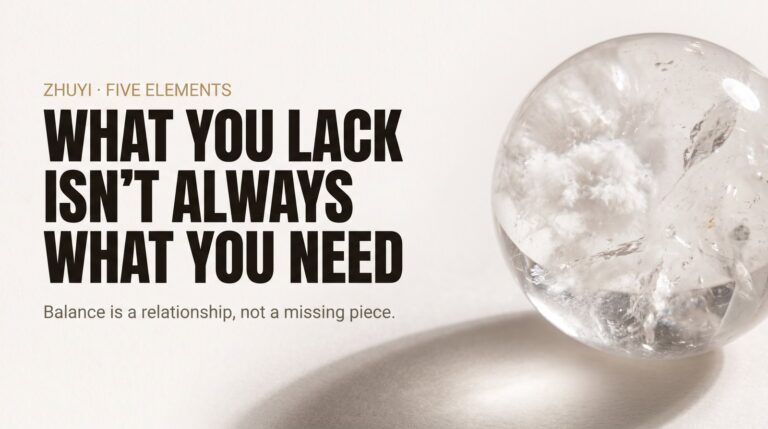 BaZi five elements and the crystal that balances it — ZHUYI Jewelry